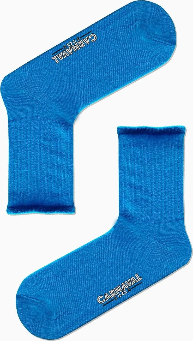 كارنافال سوكس Plain Turquoise Patternless Colored Sports Socks