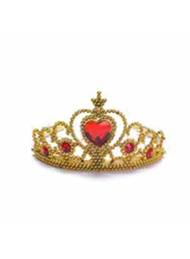Frozen Princess Aisha Headwear Hair Accessories Crown Snow White Children's Accessories Set Girls' Jewelry Crown-Color:Golden Rose Red Two-piece Set - Image 2