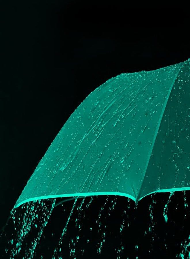 BEING CART مظلة سفر قابلة للطي من BEING CART، مقاومة للرياح، مدمجة، تفتح تلقائياً، مزودة بمقبض مريح من مادة EVA، إطار قوي ومتين، توفر حماية من جميع الأحوال الجوية (أخضر) - Image 5