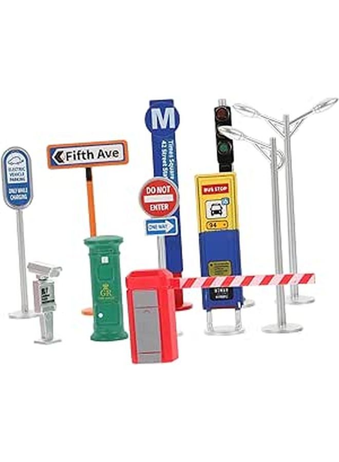 Wakauto Traffic Signs Playset Educational Toy For Road Safety Learning Sand Table Props - Image 1