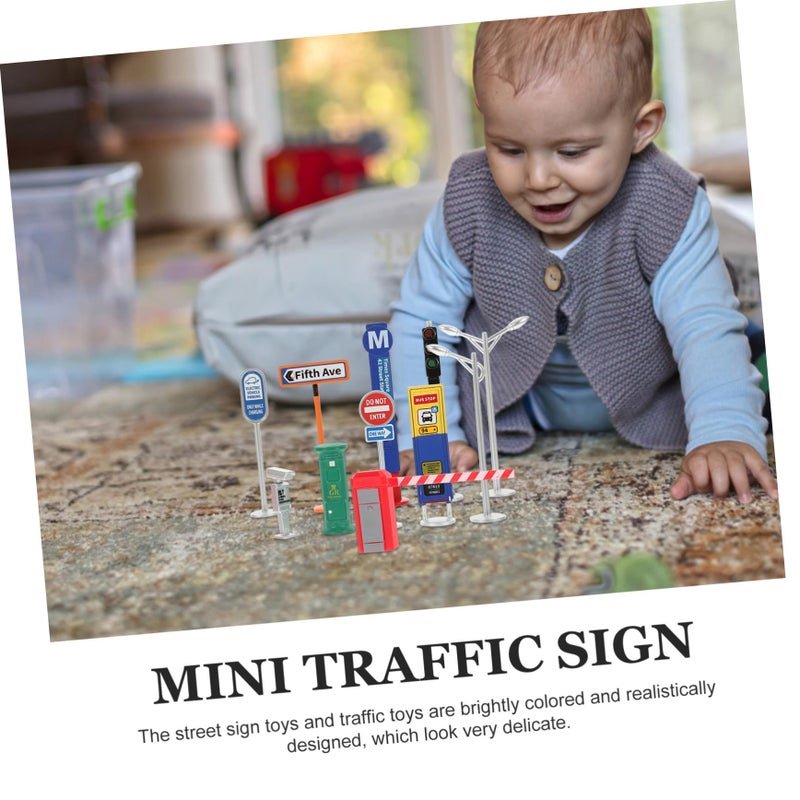 Wakauto Traffic Signs Playset Educational Toy For Road Safety Learning Sand Table Props - Image 4