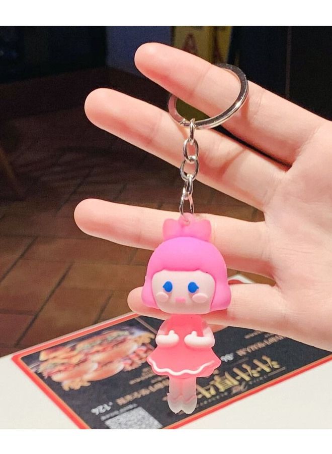 ميدالية مفاتيح كرتونية مميزة اكسسوار لطيف سلسلة مفاتيح أنمي بشخصية اميرات هدية ابداعية لطيفة