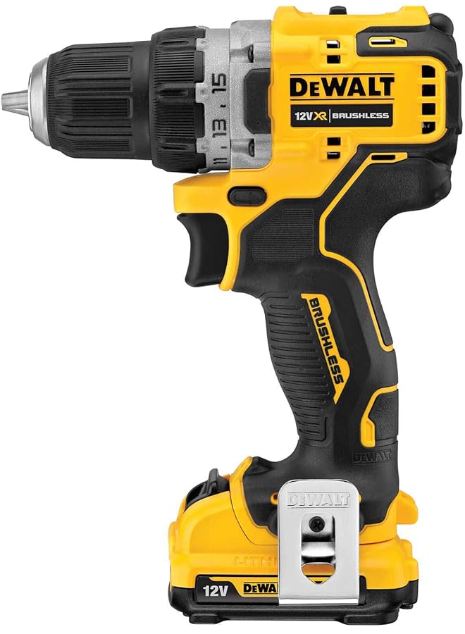 DEWALT 12V Brushless Drill Driver Compact Cordless 2 X 2Ah Batteries And Charger Yellow Black Dcd701D2 Gb 3 Year Warrnty - Image 4