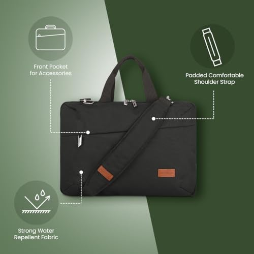 Protecta High Pedestal Office Laptop Messenger Bag Briefcase for Men & Women Fits Laptops Uo To 15.6 Inch and MacBooks Up To 16 Inch - Ideal for Work & Office - Olive - Image 2