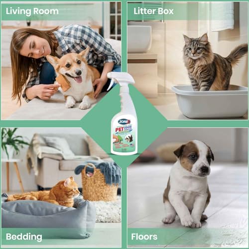 ZORBX Unscented Pet Odor Remover Spray 16 FL Oz - Perfume Free Strong Litter Odor Remover - Advanced Odor Control for Carpet, Bathroom & Urine Odors - Fast Acting Odor Remover Spray for Dogs & Cats - Image 5