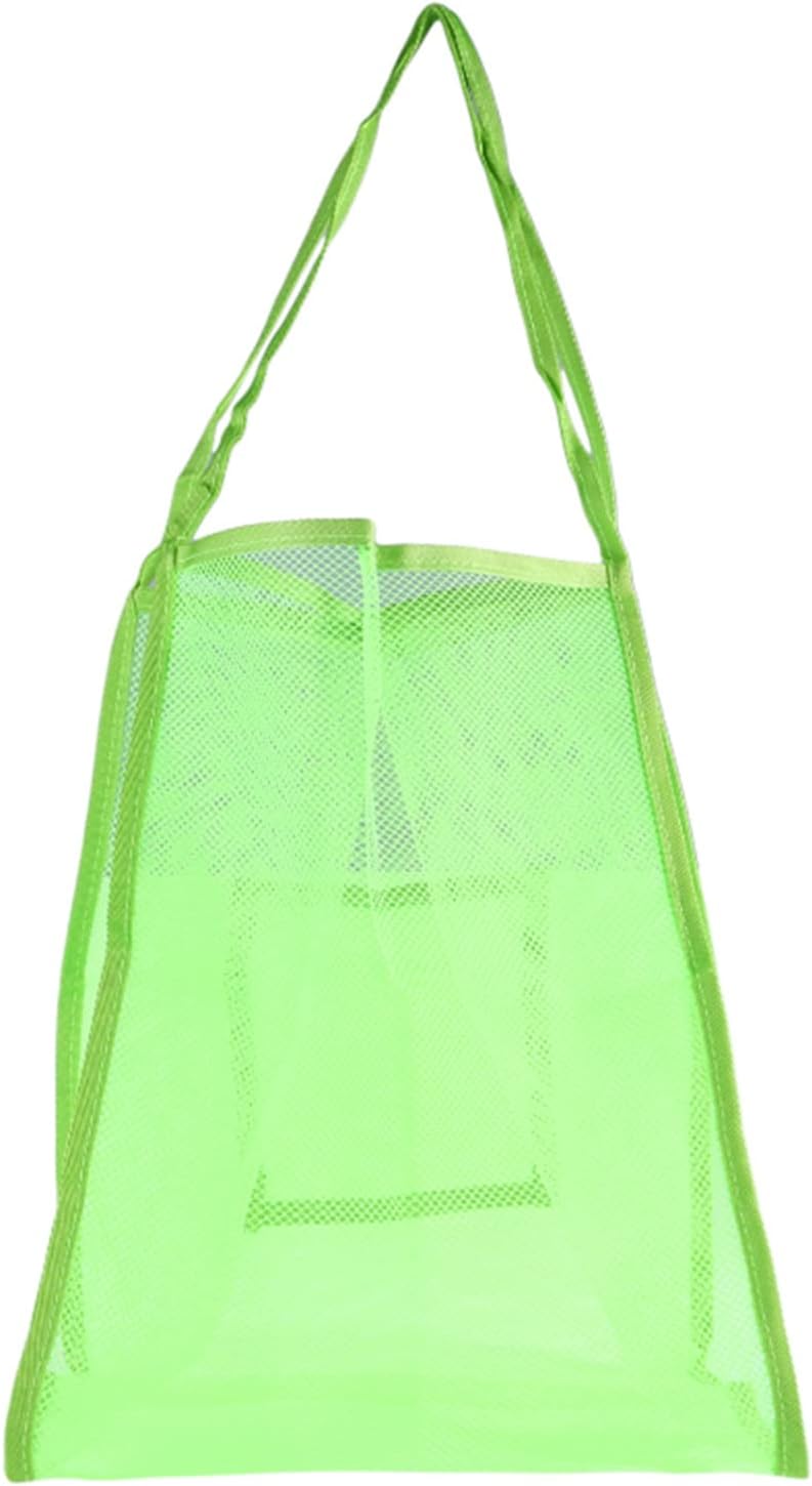 cheekyglo Large Mesh Tote Foldable with Pouch for Pool Towels Bath Storage Seashells Travel Vacation Durable Pool Tote,Light Green - Image 4