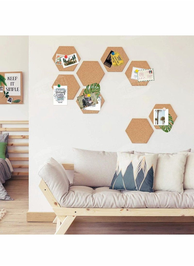 5 Pack Cork Bulletin Board with 40 Push Pins Small Cork Notice Board Cork Board Tiles Self Adhesive Cork Memo Board for Home,Office and School