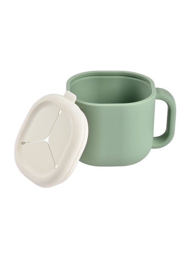 BEABA Pick 'n' Snack Silicone Snack Cup - Sage Green - Image 2