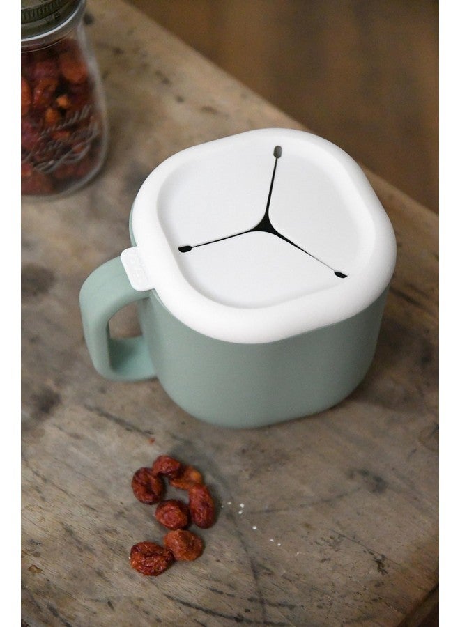 BEABA Pick 'n' Snack Silicone Snack Cup - Sage Green - Image 3