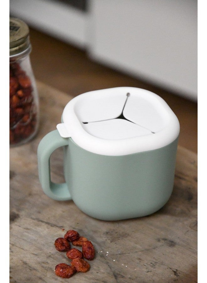 BEABA Pick 'n' Snack Silicone Snack Cup - Sage Green - Image 4