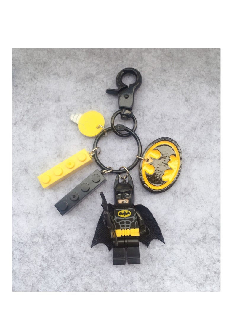 Cute Doll Keychain Pendant Building Blocks Small People DIY Car Keychain Couple Backpack Pendant - Image 3