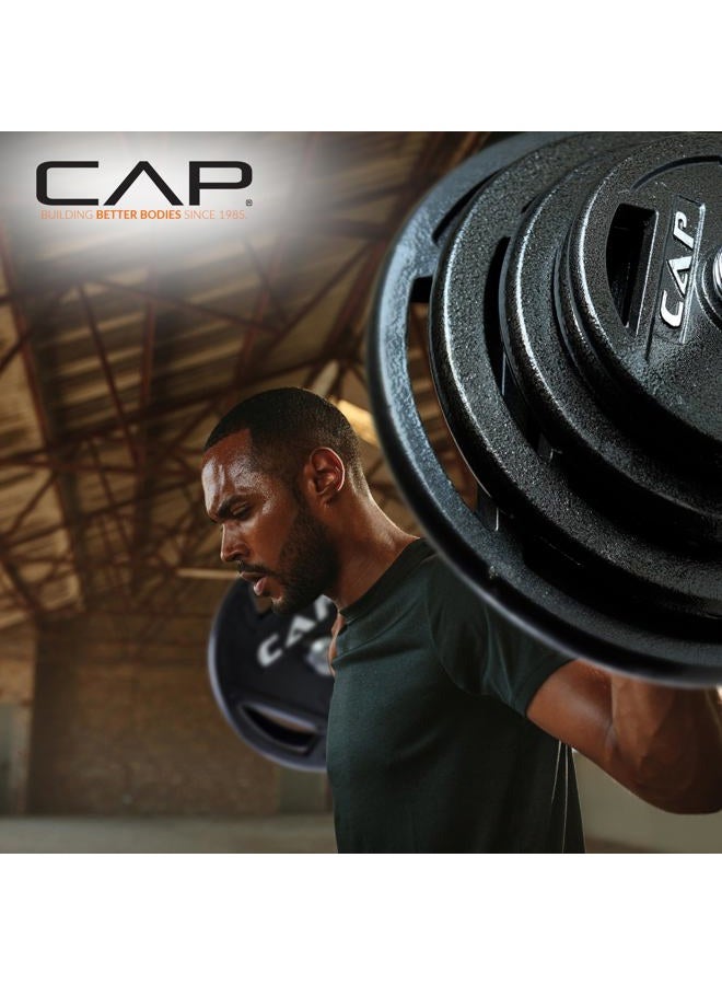 CAP Barbell 2-Inch Olympic Grip Weight Plate, 25 lb, Single Black - Image 5