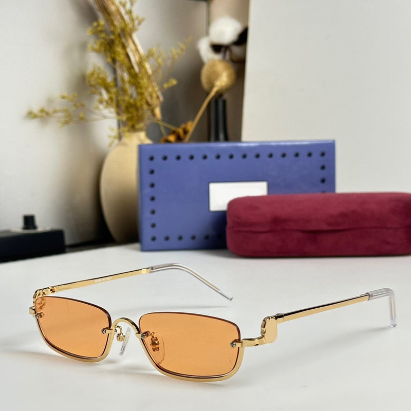 Generic Chic Square Frame Sunglasses Women Trendy Orange (without box) 