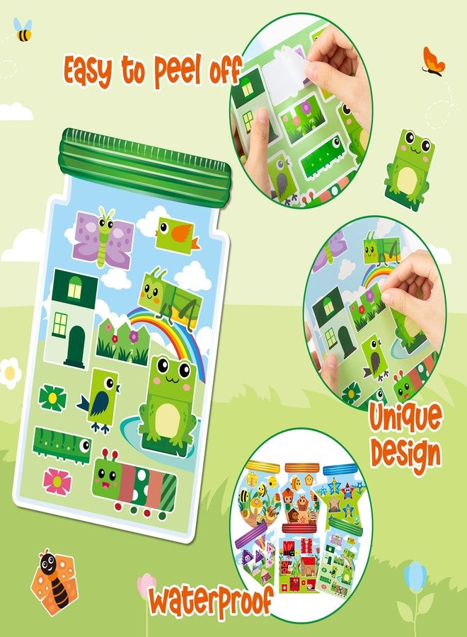 سي واي 2 سايد مجموعة ملصقات فرز حشرات الربيع من CY2SIDE - 12 ملصقًا لطيفًا لفرز الحشرات، اصنع مشهدًا لملصقات برطمان الحشرات مع الفراشات والنحل والزهور، أنشطة صفية لحفلات الصيف يمكنك صنعها بنفسك - Image 3