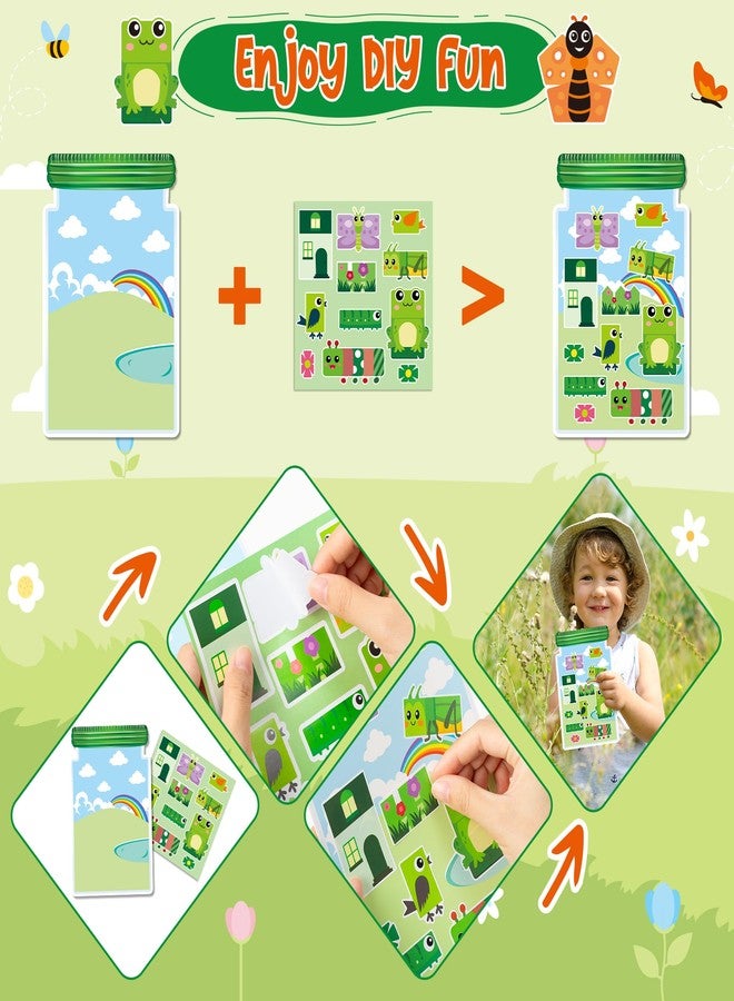 سي واي 2 سايد مجموعة ملصقات فرز حشرات الربيع من CY2SIDE - 12 ملصقًا لطيفًا لفرز الحشرات، اصنع مشهدًا لملصقات برطمان الحشرات مع الفراشات والنحل والزهور، أنشطة صفية لحفلات الصيف يمكنك صنعها بنفسك - Image 4