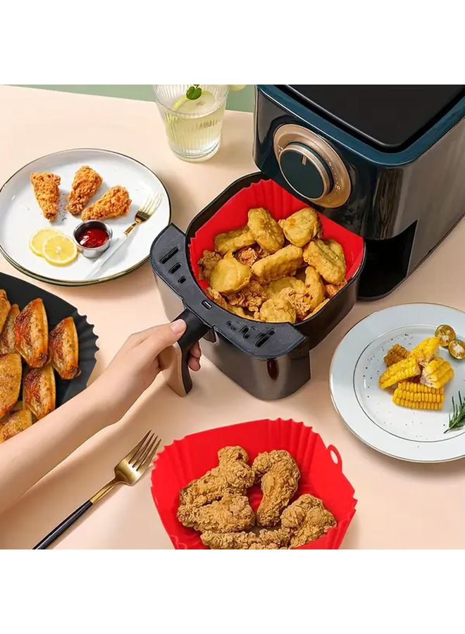 2 Pcs Non Stick Air Fryer Baking Mat Heat Resistant Reusable Oven Tray - Image 4