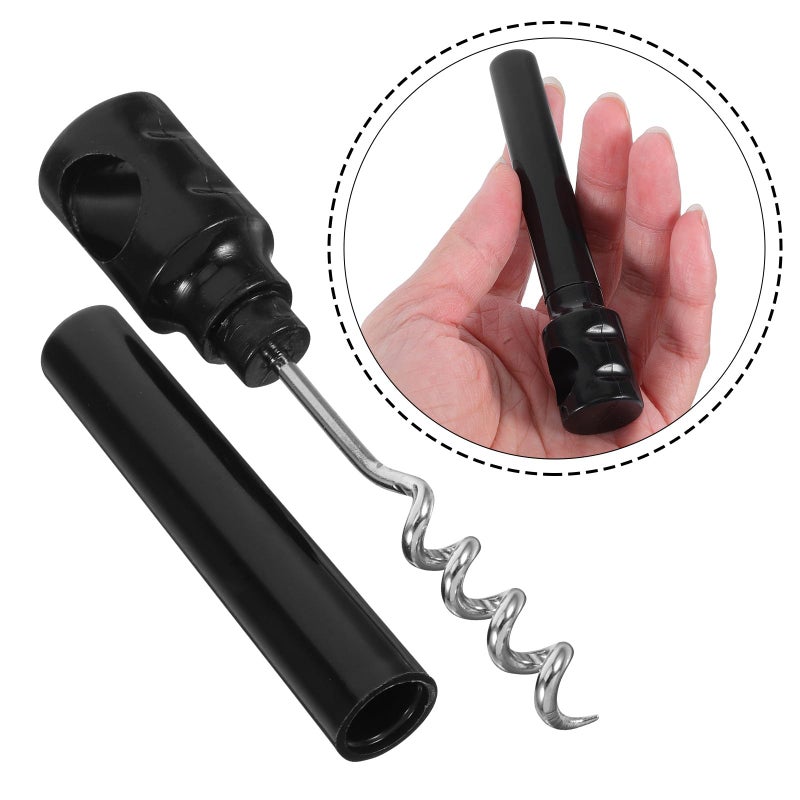 6 Pcs Manual Corkscrew Set Portable Plastic Wine Bottle Opener For Travel Bar Kitchen - Image 4