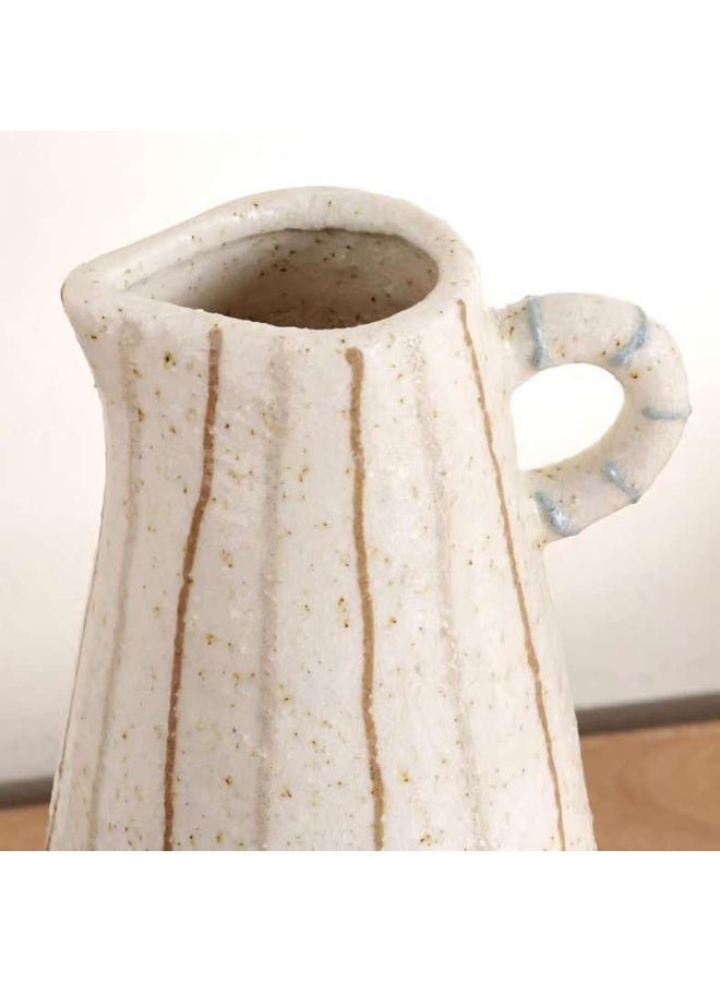 Pan Home Yua Stoneware Linear Vase - White - Image 2