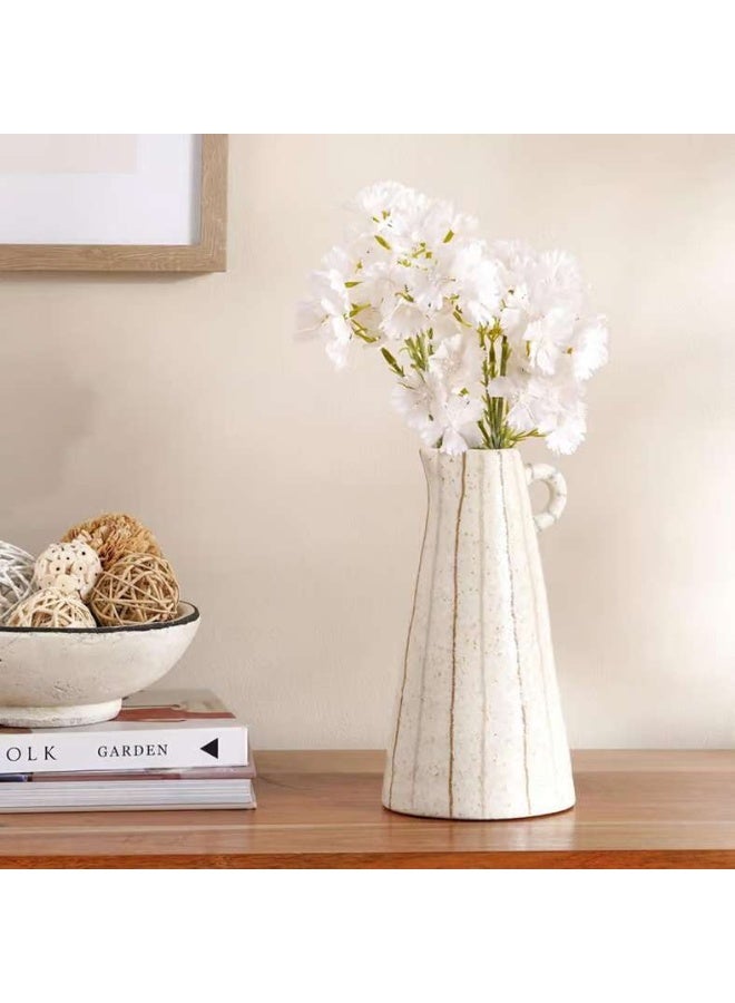 Pan Home Yua Stoneware Linear Vase - White - Image 1