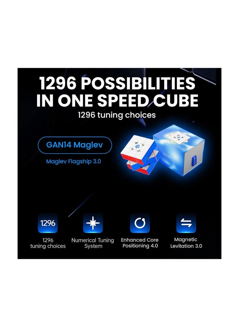 GANCUBE - GAN 14 M Maglev Frosted 3x3 Magnetic Speedcube Latest 2023 - Image 1