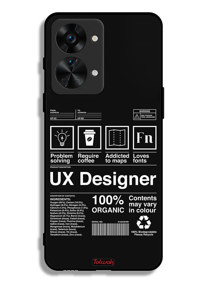 Tolwak OnePlus Nord 2T 5G Protective Case Cover Ux Designer Sticker - Image 2