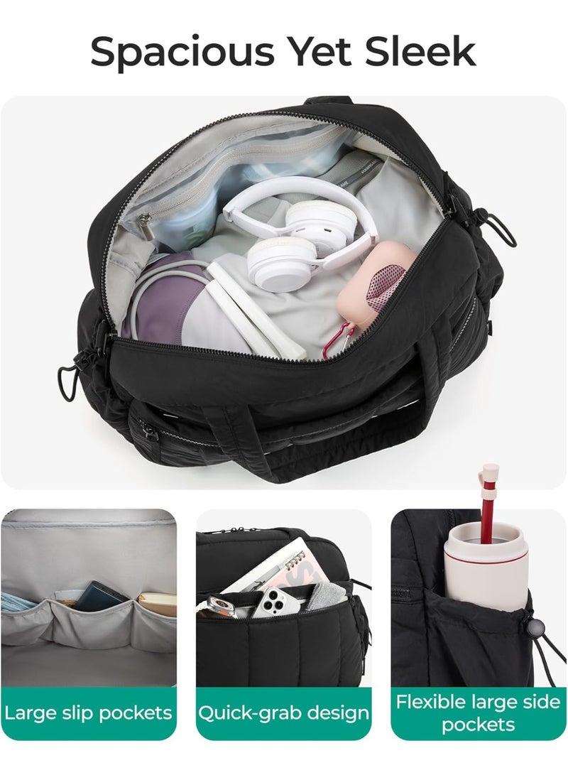 Arabest Gym Bag for Women, Duffle Bag for Travel with Wet Pocket, Lightweight Carry on Weekender Duffel, Water Resistant - Image 3