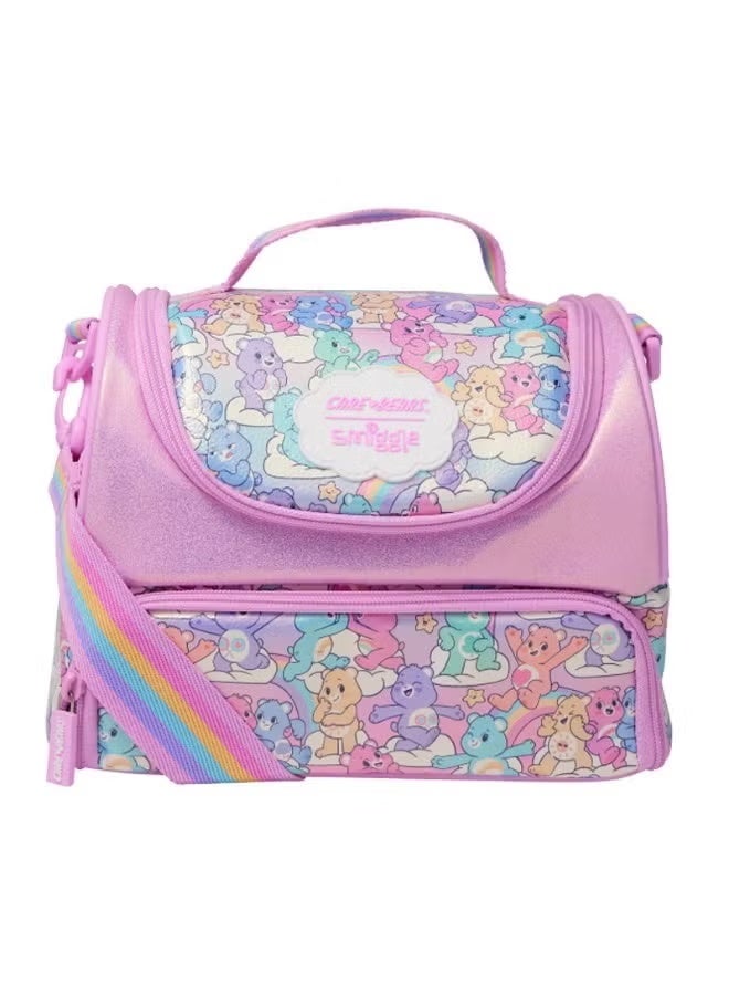 Smiggle Children's Double-Layer Insulated Lunch Bag with Cartoon Print, Student Lunchbox, Portable Large Capacity Food Carrier Bag - Image 1