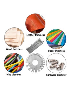 Excefore Stainless Steel Wire Metal Sheet, Standard Wire Welding Gage, Round Cable Sheet Stainless, Standard Thickness Metal Gauge, Wire Thickness Gauge for DIY, Construction, Decoration  - Image 4