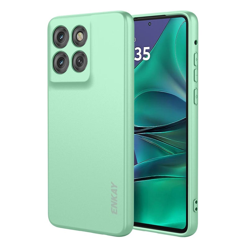 إنكاي جراب هاتف Motorola Moto G Stylus 5G 2025 من السيليكون السائل الناعم المقاوم للصدمات (أخضر فاتح) - Image 1