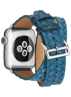 PROMASS Ethnic Replacement Watchband For Apple Watch Series 1/2/3/4/5/6/7/SE 38/40/41mm Blue 