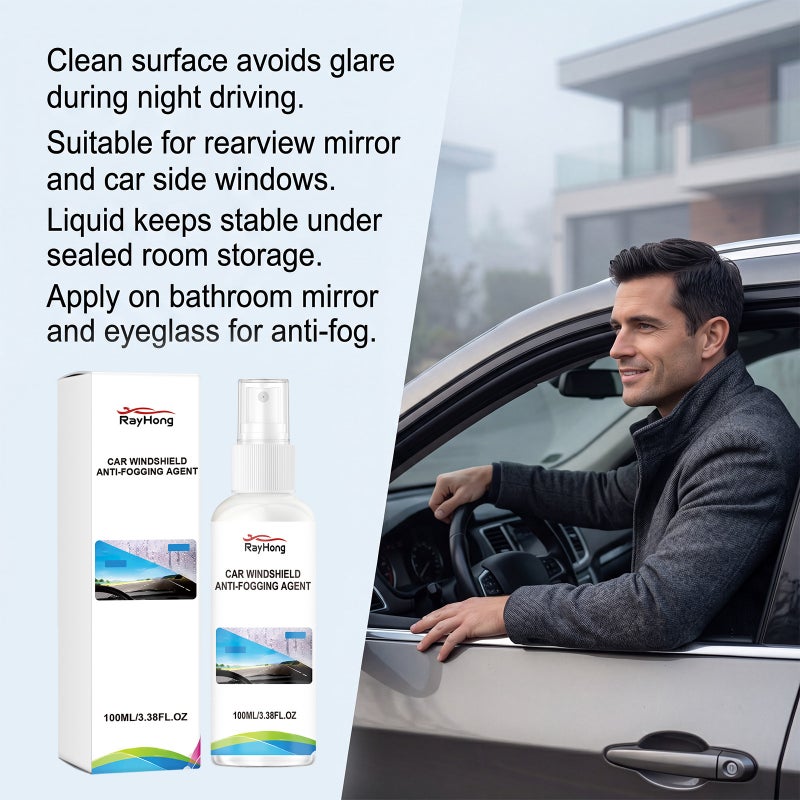 RAYHONG Car Windshield Anti-Fog Agent – Convenient Spray for Defogging and Clearing Windows on Rainy  Days - Image 4