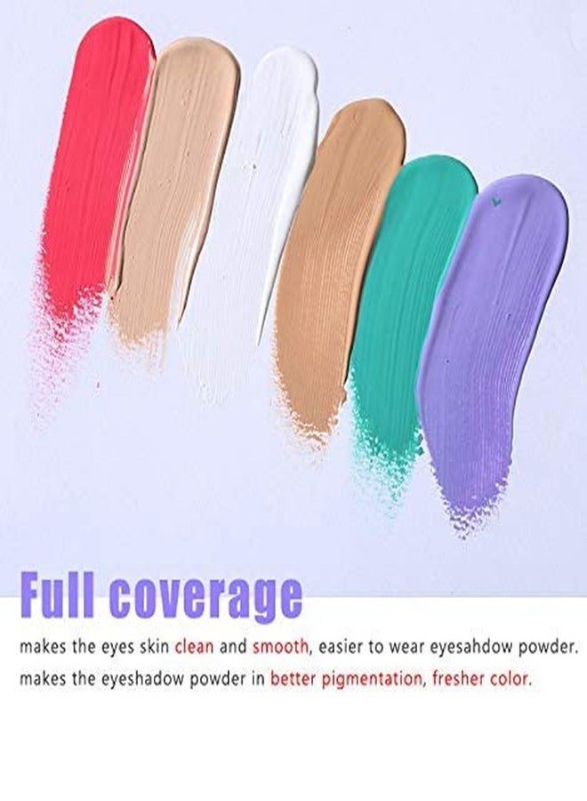 MAEPEOR Matte Eyeshadow Primer 6 Colors Prevent Oily Lids and Creasing Eye Primer Base Long-lasting Waterproof & Smudgeproof Eye Base Makeup for All Shadows (0 White) - Image 5
