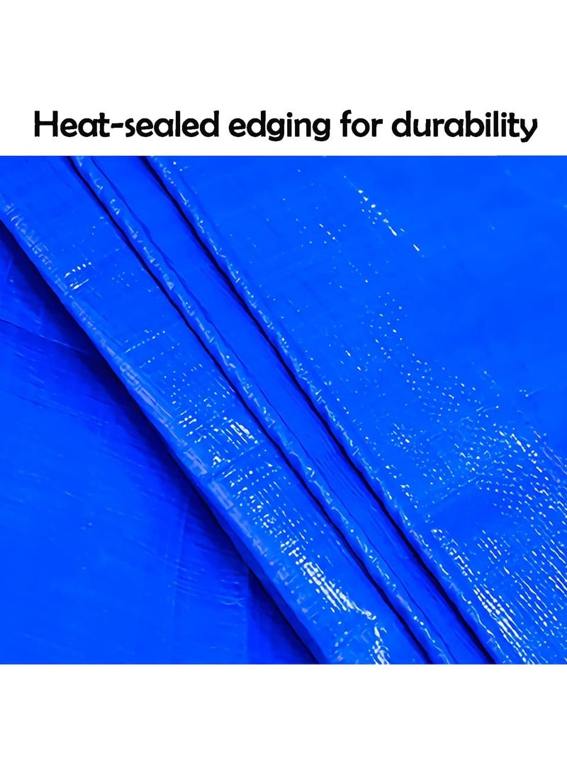Heavy Duty Tarpaulin Waterproof Strong Cover Ground Sheet Tarp, Blue 30 ft x 40 ft | 9 m x 12 m  - Image 5