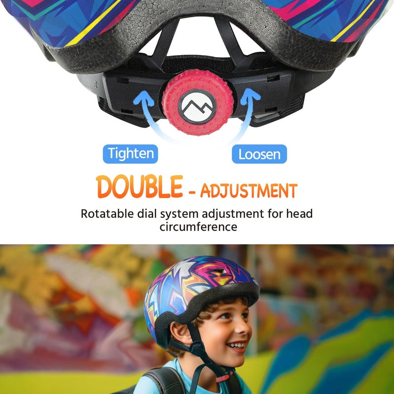 MOUNTALK Toddler Bike Helmet,Adjustable Kids Helmets from Infant/Toddler/Baby to Children Girls and Boys, Age 0-2/1-2 Years Old (Cyberpunk, XS) - Image 4