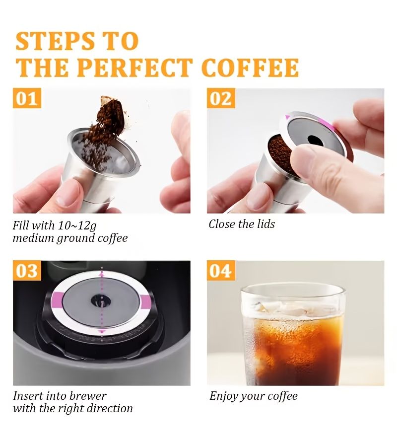 Silvery Stainless Steel Reusable Coffee Filter Double Layer Fine Mesh Brewing Tool - Image 5
