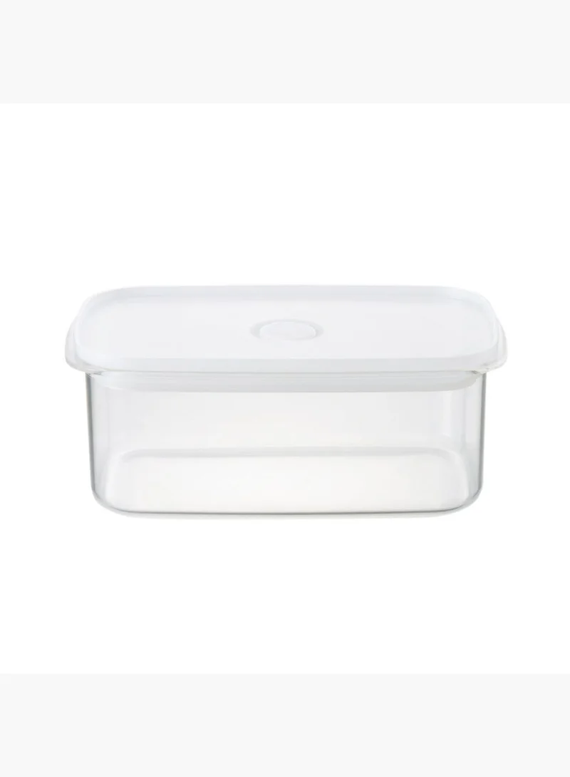 MUJI Sealed Storage Container with Valve, W 12 x D 20 x H 8 cm, M, White