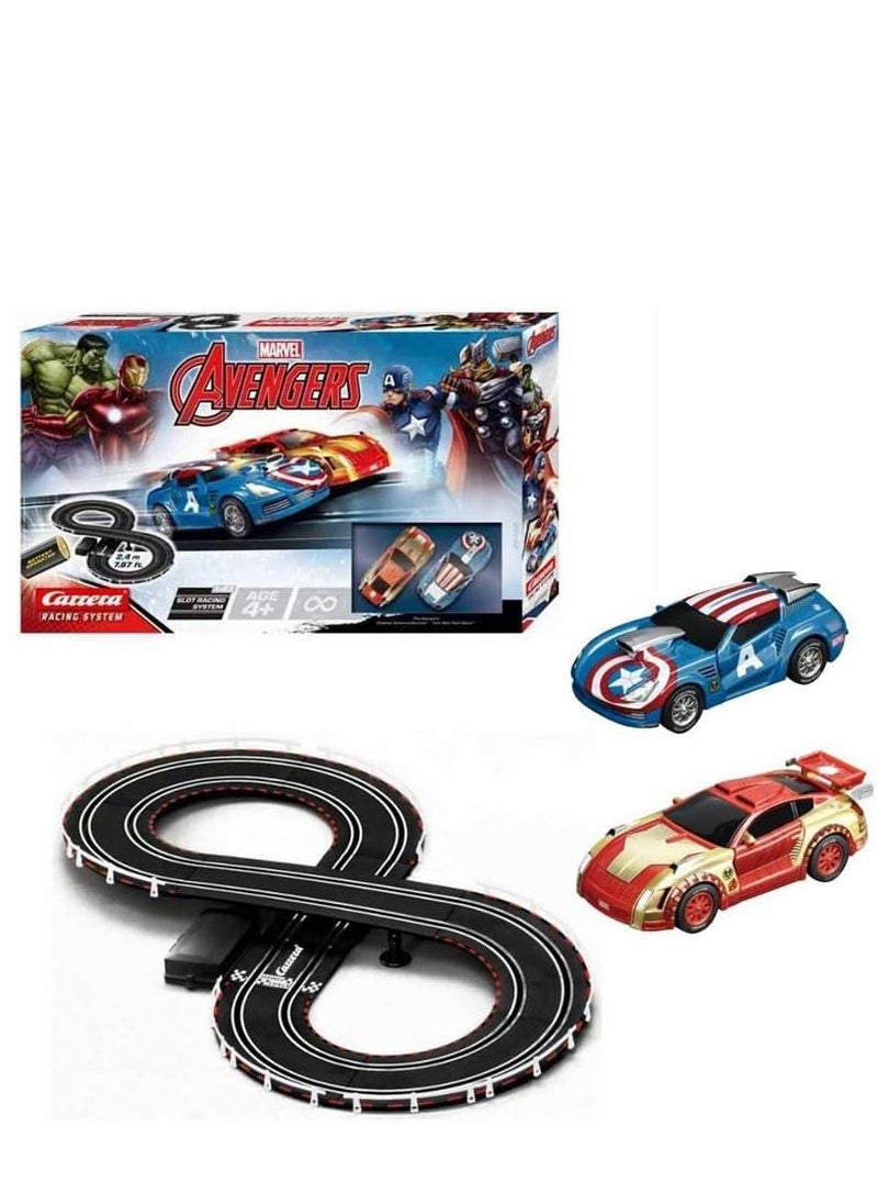 Carrera Marvel Avengers Slot Car Racing System Figure-8 Track | Remote Control Racing Set | High-speed action, Marvel characters | Fun for kids and collectors | Ages 6+ 