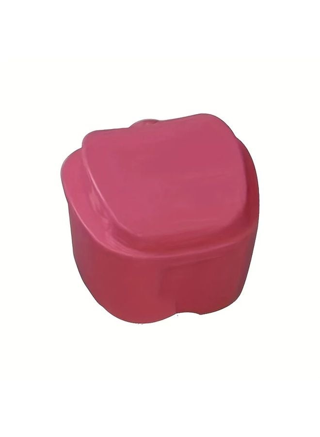 Pink Portable Dental Cleaning Case With Filter Mesh Travel Friendly Design - Image 1