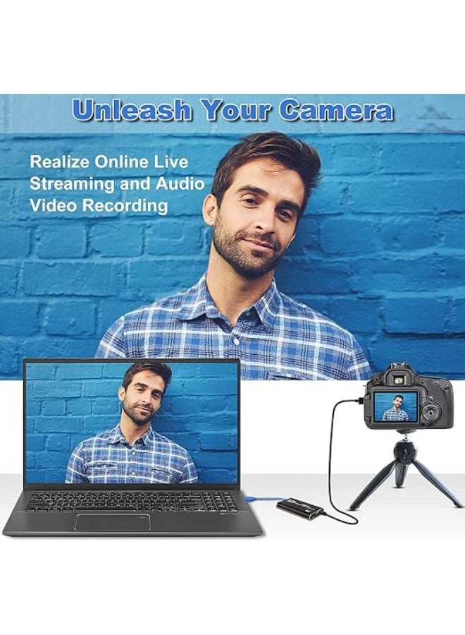 HDMI Video Capture Card 1080P with 4K Input, USB Audio Capture Device for Streaming, Recording, Gaming, Live Broadcast and Video Transfer - Image 3