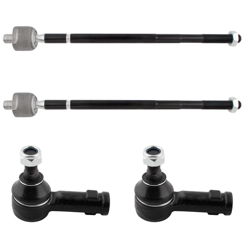 BOXI 4pcs Front Inner Outer Tie Rod Kit Fit for Mitsubishi Outlander 2007 2008 2009 2010 2011 2012 2013 2014 2015 2016 2017  for Mitsubishi Lancer 20092017  EV800638 ES800471