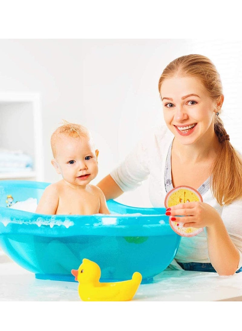 SYOSI Bath Puff Soft Bath Sponge Shower Ball Bath Loofah Fruit Shape Mesh Pouf Exfoliation Body Puffs Exfoliate Pouf Baby Bath Sponge 4 Pcs Fruit Shaped Soft Bath Brush Scrubbers for Kids Children - Image 3