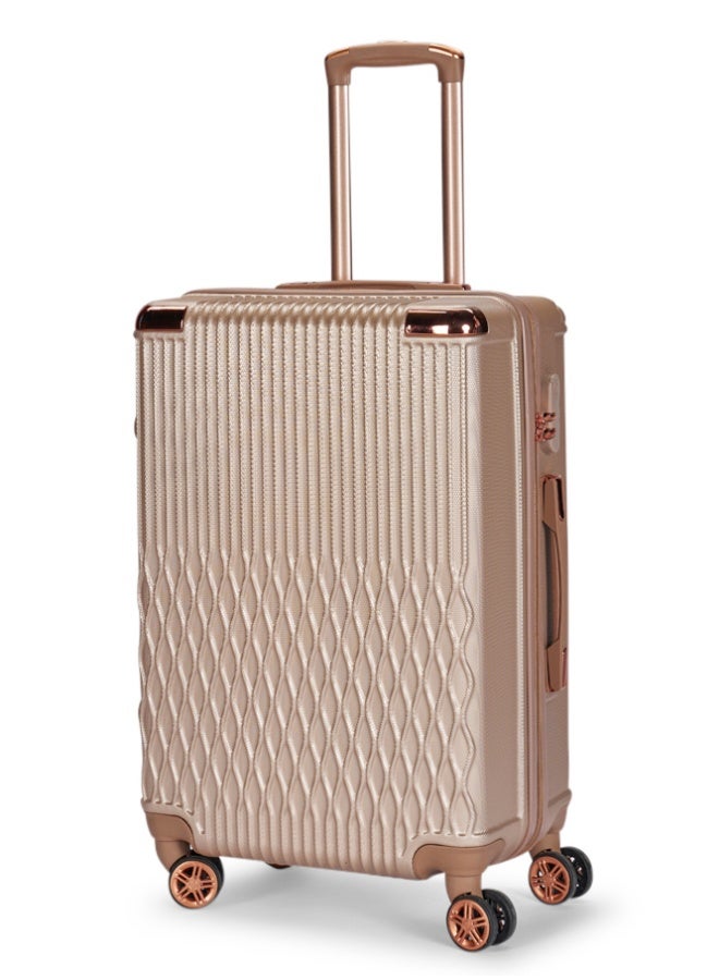 ليمرا طقم شنط سفر مكون من 5 حقائب أمتعة بـ 4 عجلات بتصميم صلب و حديث ذهبي - Image 3