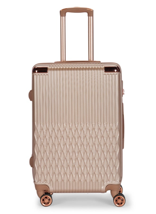 ليمرا طقم شنط سفر مكون من 5 حقائب أمتعة بـ 4 عجلات بتصميم صلب و حديث ذهبي - Image 4