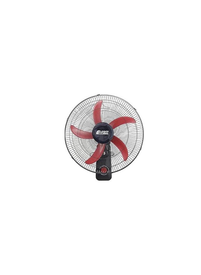 first First One 5 Blade Wall Fan - 18 Inch, Black & Red, 100 Watts  - Image 1