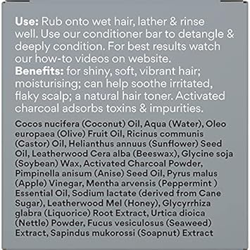 Beauty and the Bees Voodoo Bamboo Black Charcoal Shampoo Bar - Image 4