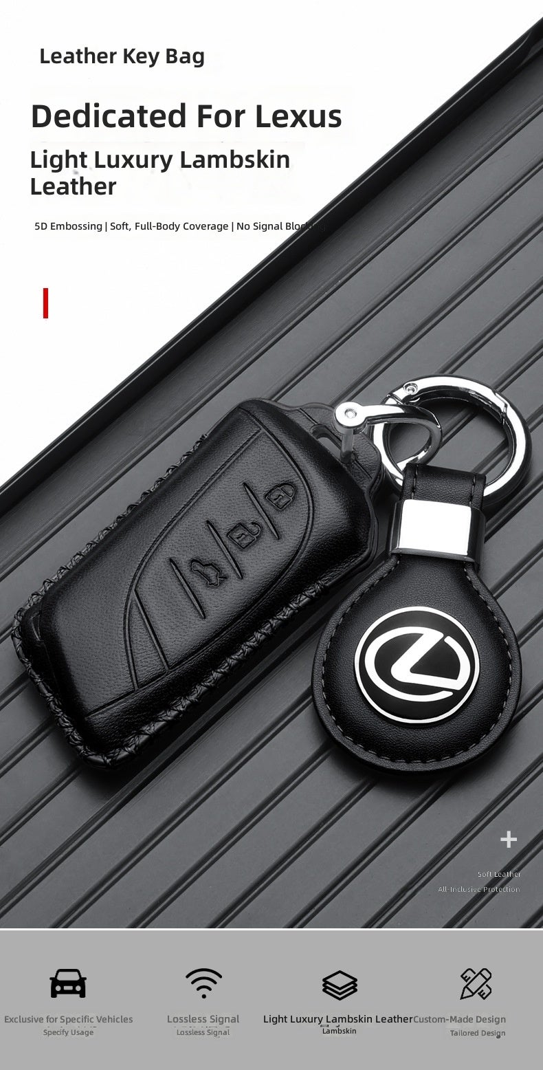 LEXUS Luxury Sheepskin Key Case for Lexus LS, IS, CT, GS, NX, ES, RX, and LX - Elegant Design - Image 3