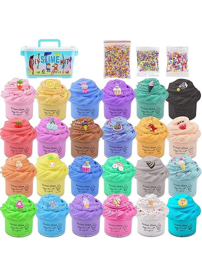 Beauenty 24PC Butter Slime,DIY Putty Slime Toys for Kids,Soft & Non-Sticky,Stress Relief Toy for Girls and Boys Kids over 6 years (style 1)  - Image 1