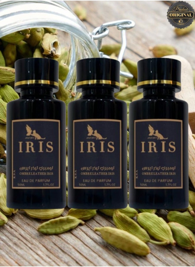 IRIS 3 Pieces Ombre Leather Iris Perfume 50ML  - Image 1
