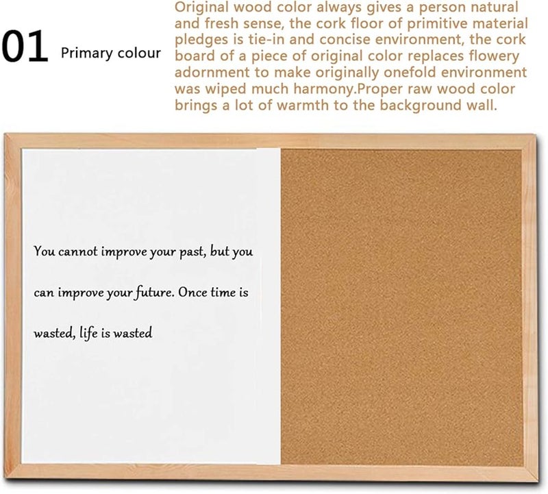 30x40cm Whiteboard Cork Board Combination Message Board for Home Office Art Craft - Image 4
