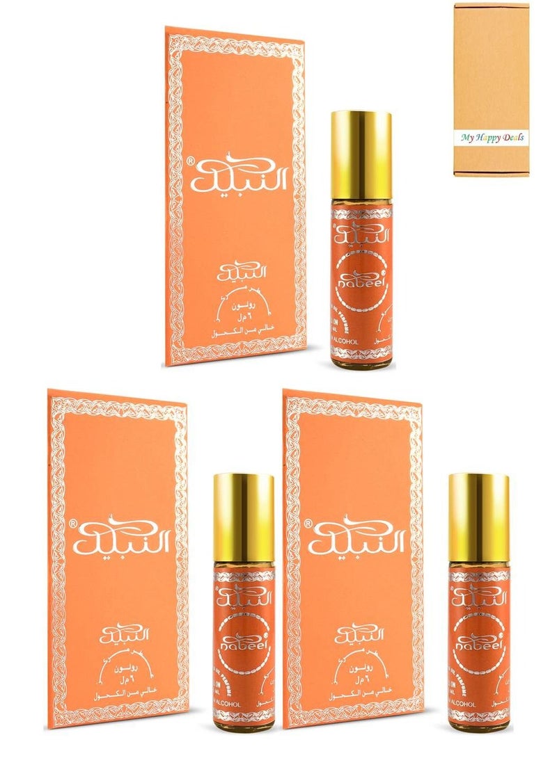 نبيل 3 قطع نبيل خالي من الكحول عطر زيتي 6 مل - Image 1